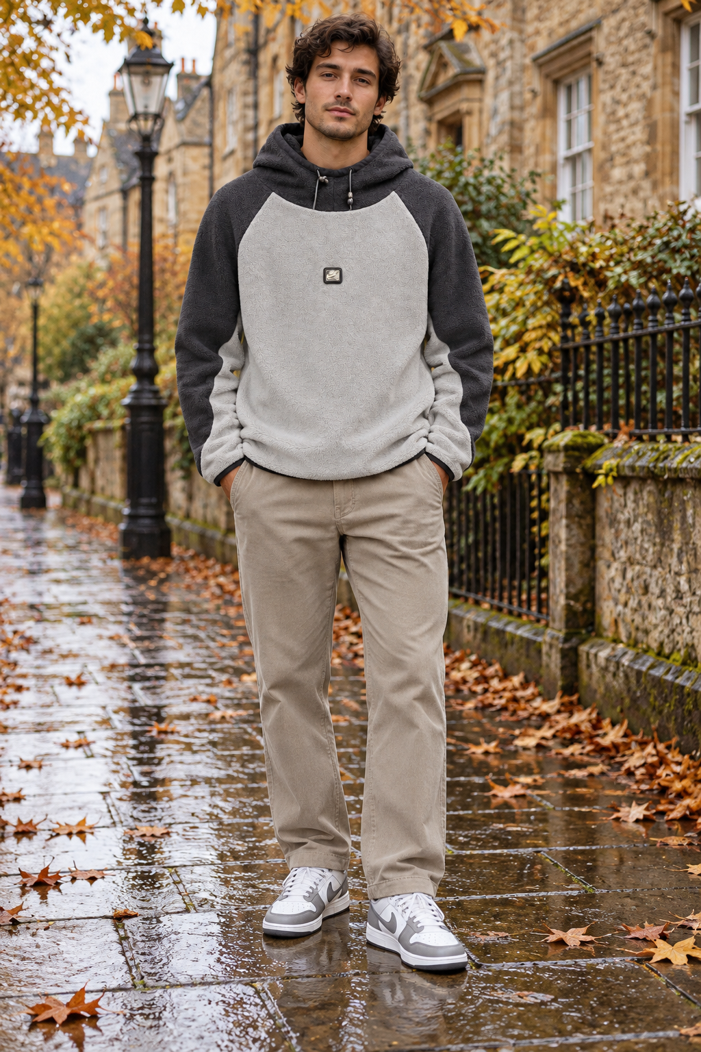 Nike Ανδρικό Φούτερ Fleece με Κουκούλα – Γκρι / Ανθρακί – M