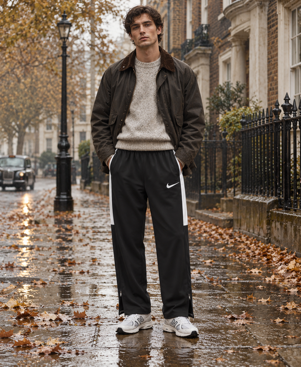 Nike Ανδρικό Παντελόνι Φόρμας Μαύρο - L