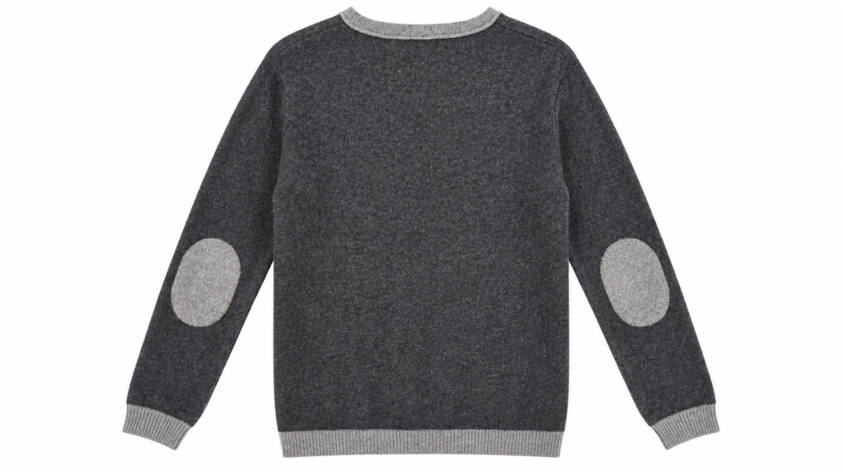 Liu Jo Uomo Ανδρική Πλεκτή Μπλούζα V-Neck – Ανθρακί Γκρι – M