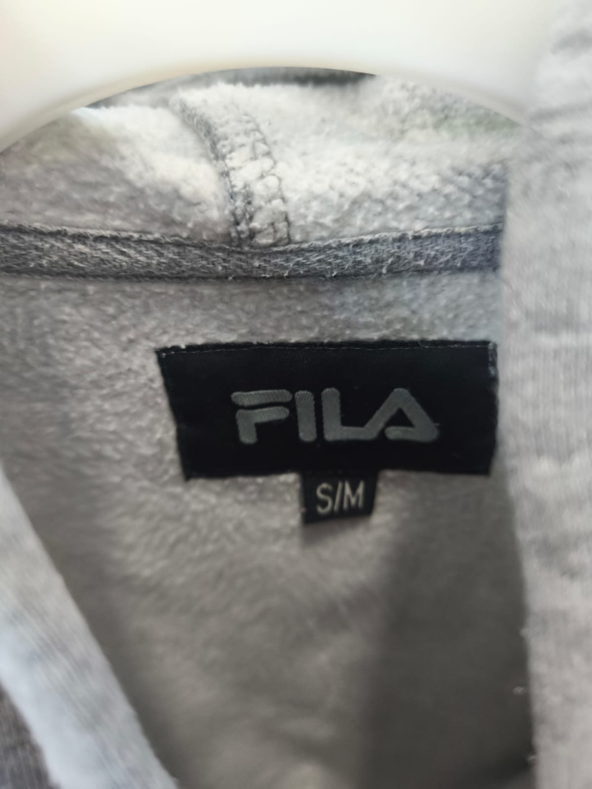 FILA Embroidered Logo Full-Zip Hoodie – Grey-S/M