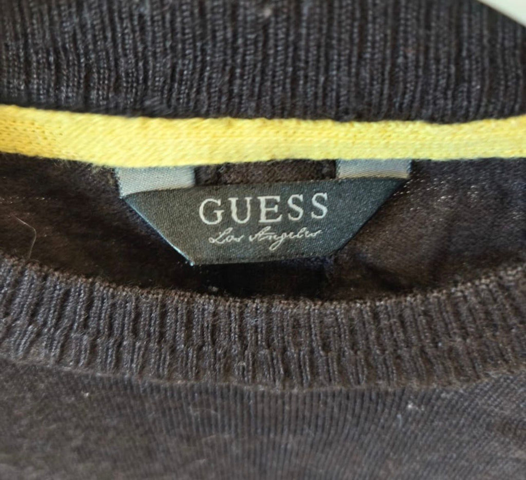 Guess Ανδρικό Πλεκτό Crew Neck Μαύρο-L