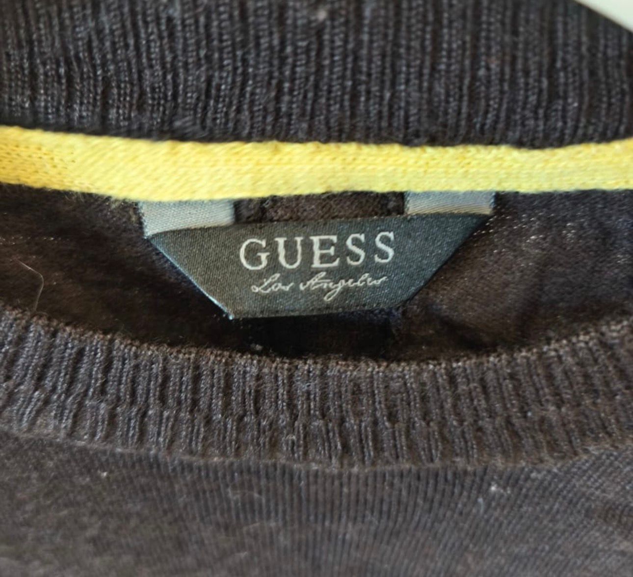 Guess Ανδρικό Πλεκτό Crew Neck Μαύρο-L