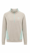 Adidas Ανδρικό Φούτερ Half-Zip – Εκρού / Mint – Large
