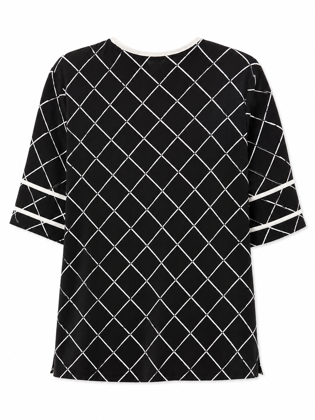Pennyblack Γυναικεία Μπλούζα με Γεωμετρικό Print – Μαύρη/Λευκή-L