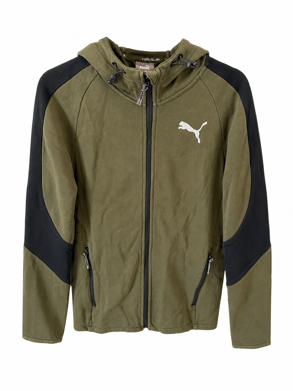 PUMA Olive Green Hooded Jacket-S