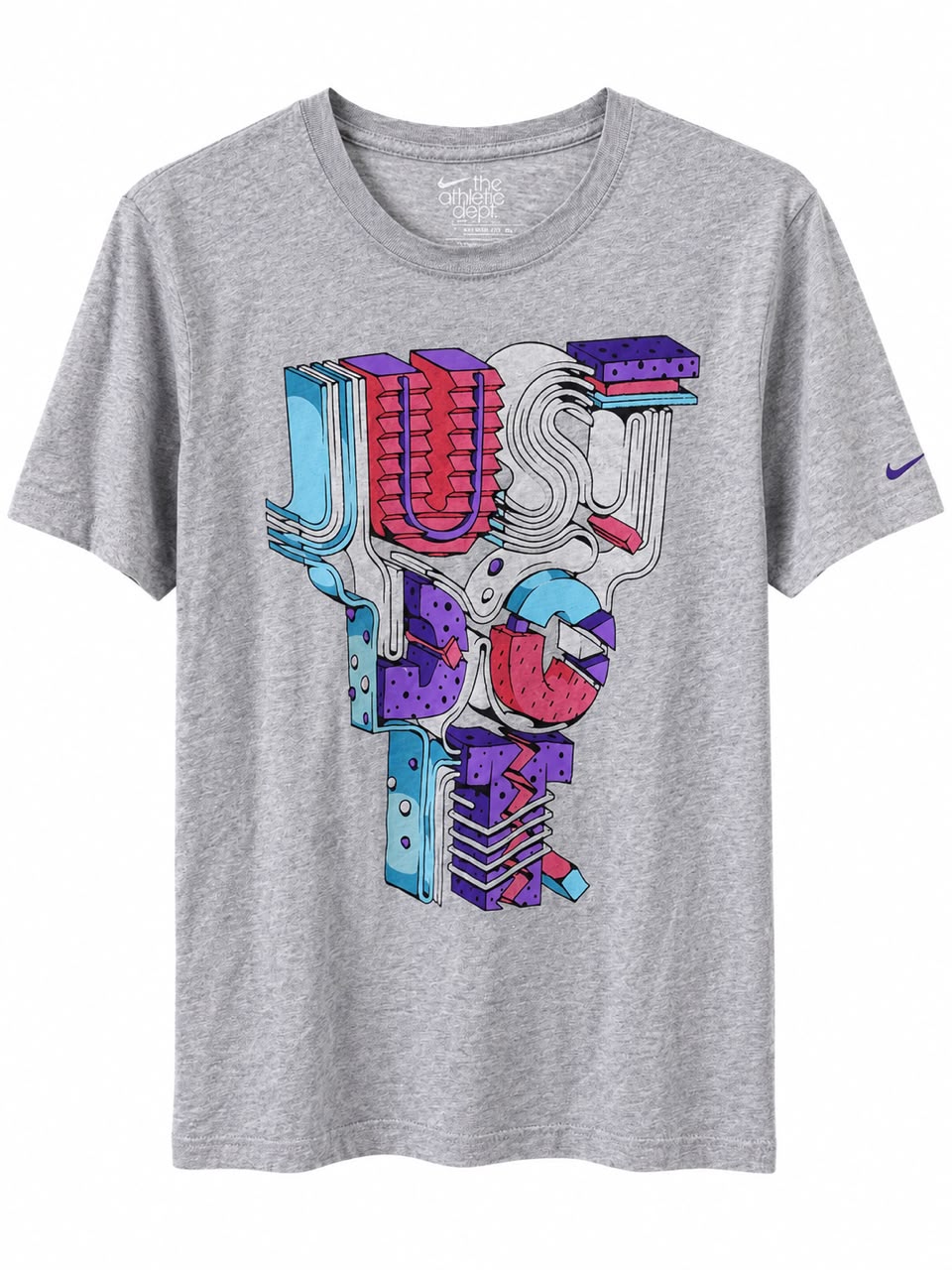 Nike Graphic T-Shirt – Grey Melange-S