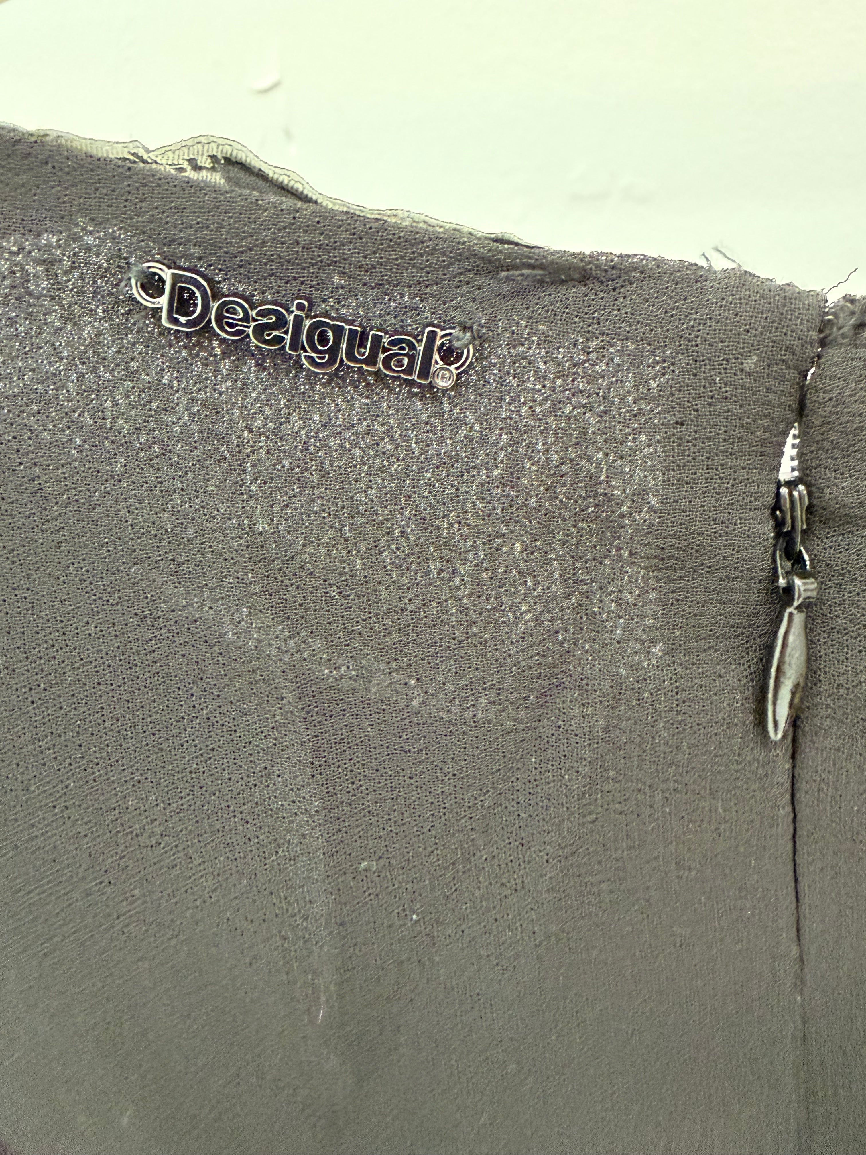 Desigual Embroidered Chiffon Dress –EU42