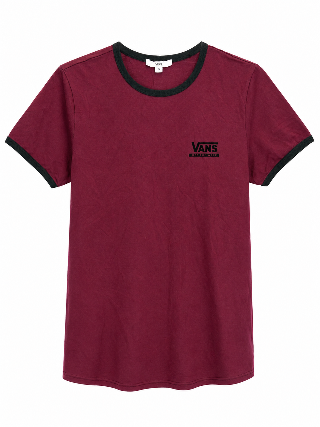 Vans Burgundy Ringer T-Shirt-M