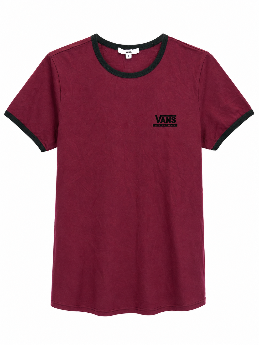 Vans Burgundy Ringer T-Shirt-M