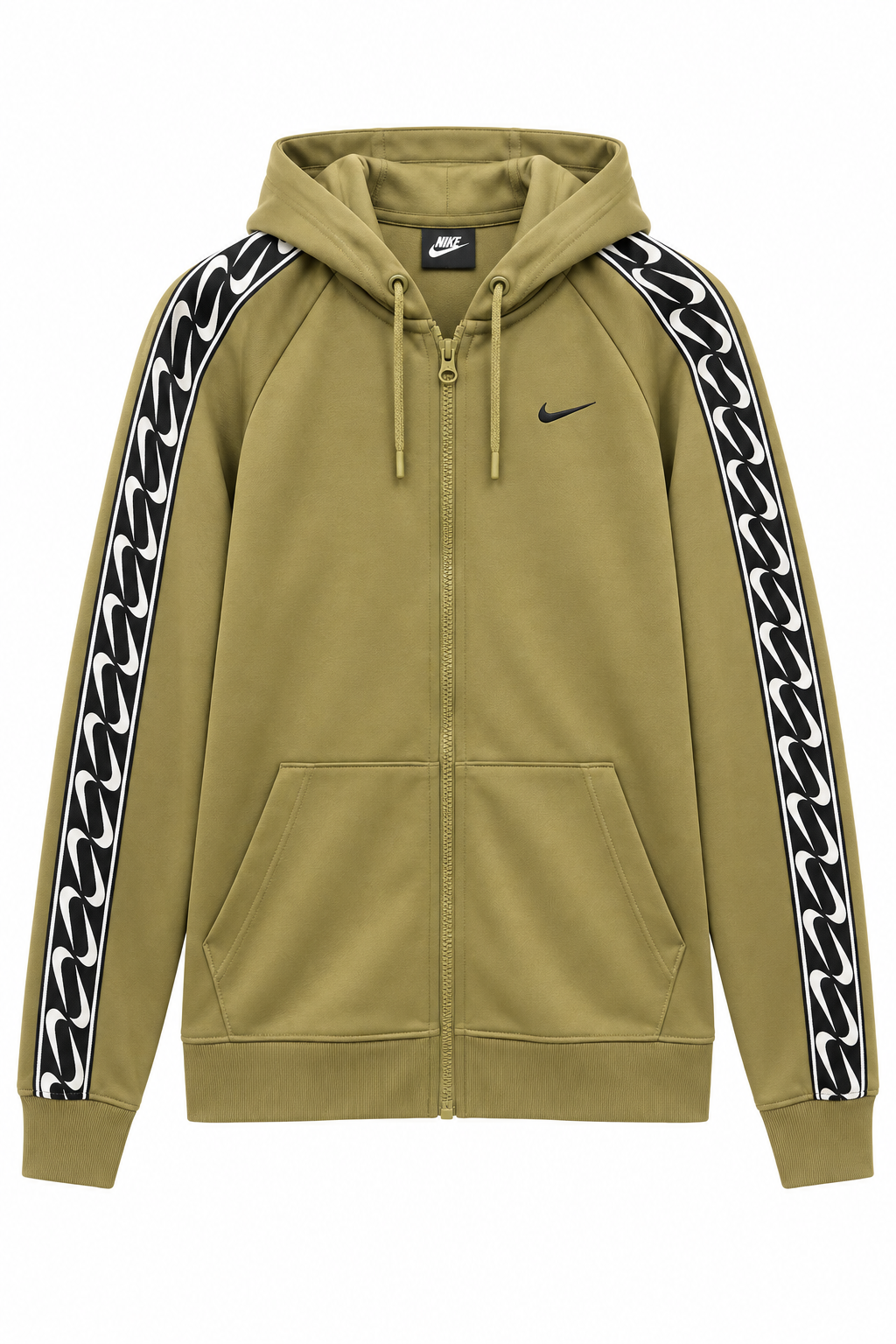 Nike Ανδρική Ζακέτα Φούτερ με Κουκούλα – Χακί – S