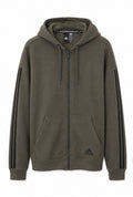 Adidas Essentials 3-Stripes Full Zip Hoodie – Χακί-S