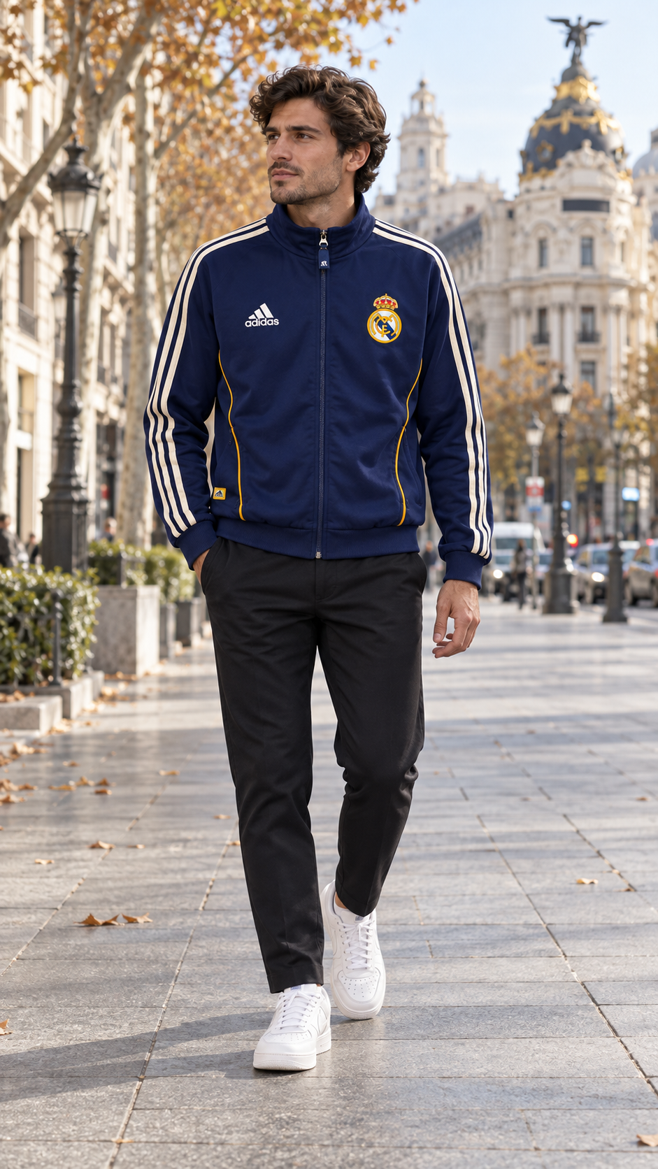 Adidas Ανδρική Ζακέτα Real Madrid – Μπλε - L