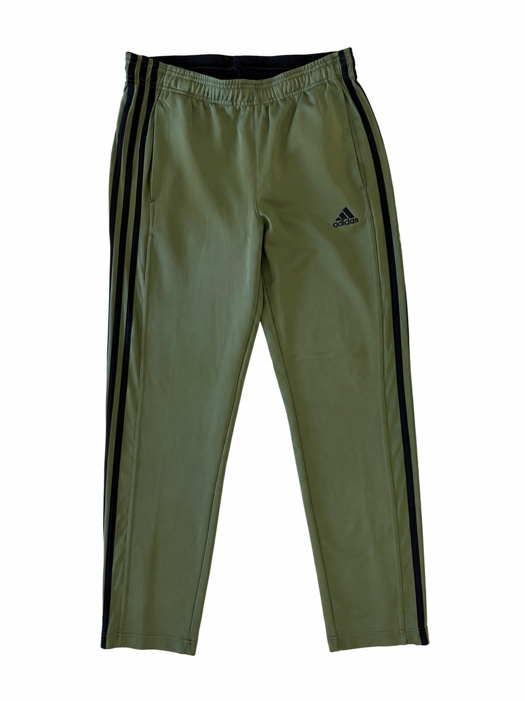 adidas Olive Green 3-Stripes Track Pants-S