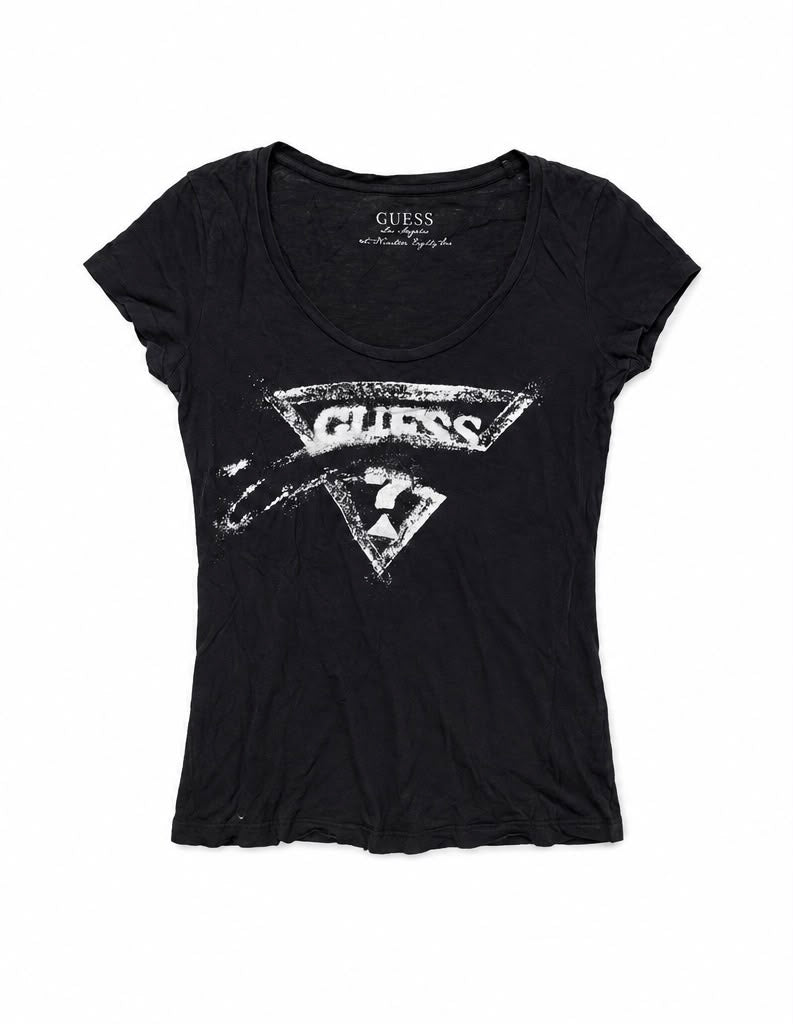 Guess Logo Γυναικείο T-Shirt – Μαύρο – S
