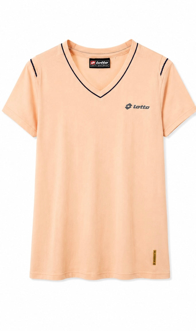 Lotto Ανδρικό V-Neck T-Shirt Μπλουζάκι – Σομόν – XL