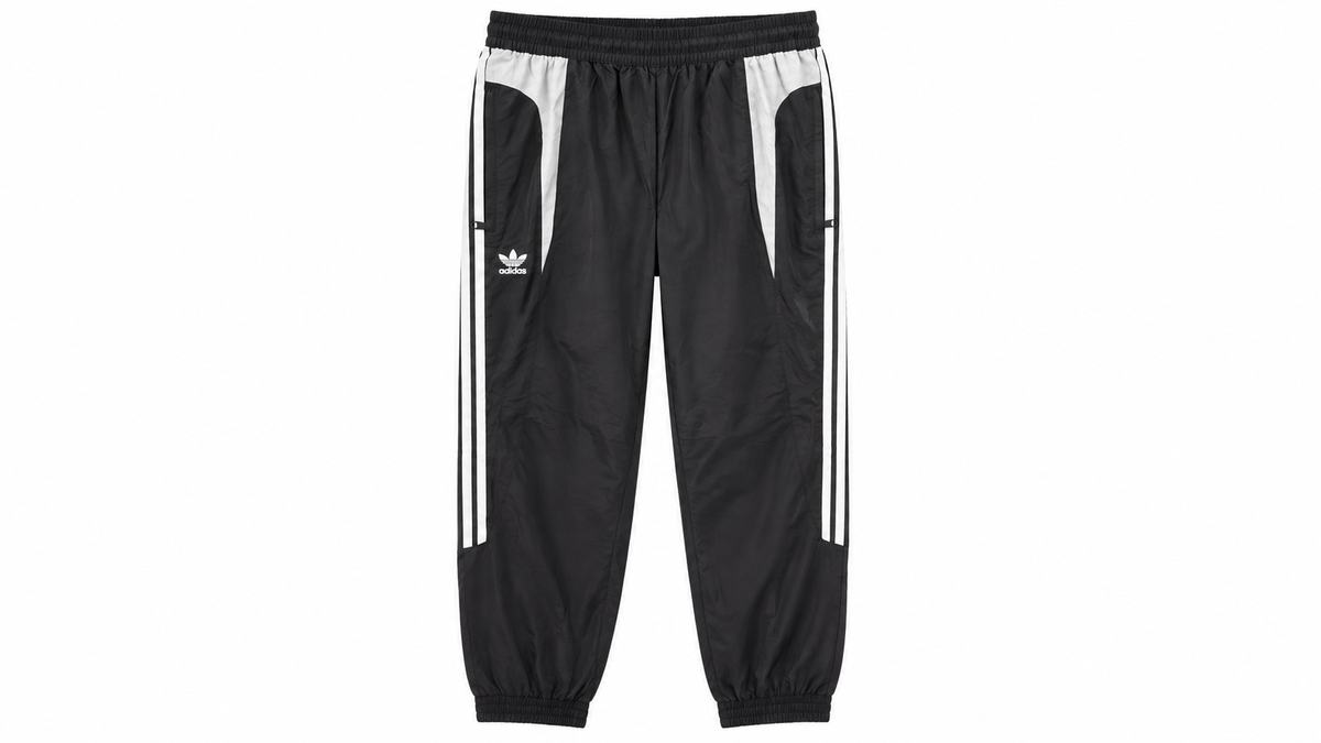 Adidas Ανδρικό Παντελόνι Φόρμας Μαύρο Λευκό - XL