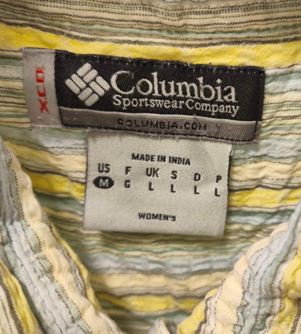 Columbia Ανδρικό Μακρυμάνικο Πουκάμισο – Ριγέ Κίτρινο/Πράσινο – M