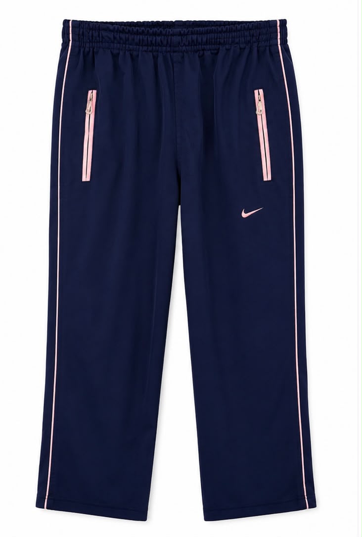 Nike Γυναικείο Παντελόνι Φόρμας Μπλε Σκούρο με Ροζ Λεπτομέρειες L