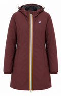 K-Way Long Hooded Jacket – Burgundy-L
