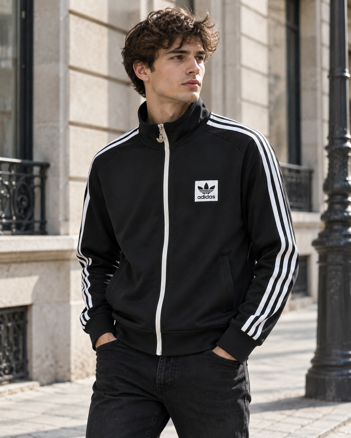 Adidas Ανδρική Ζακέτα Μαύρη - XL