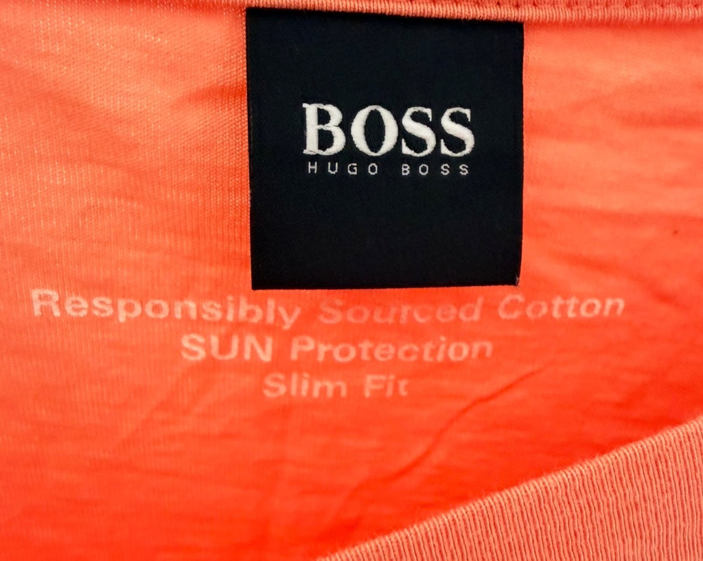 HUGO BOSS Ανδρικό T-Shirt Μπλουζάκι – Πορτοκαλί – L