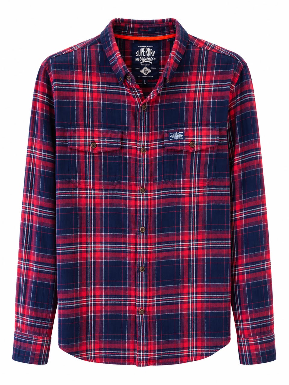 Superdry Flannel Check Shirt – Red / Navy-L