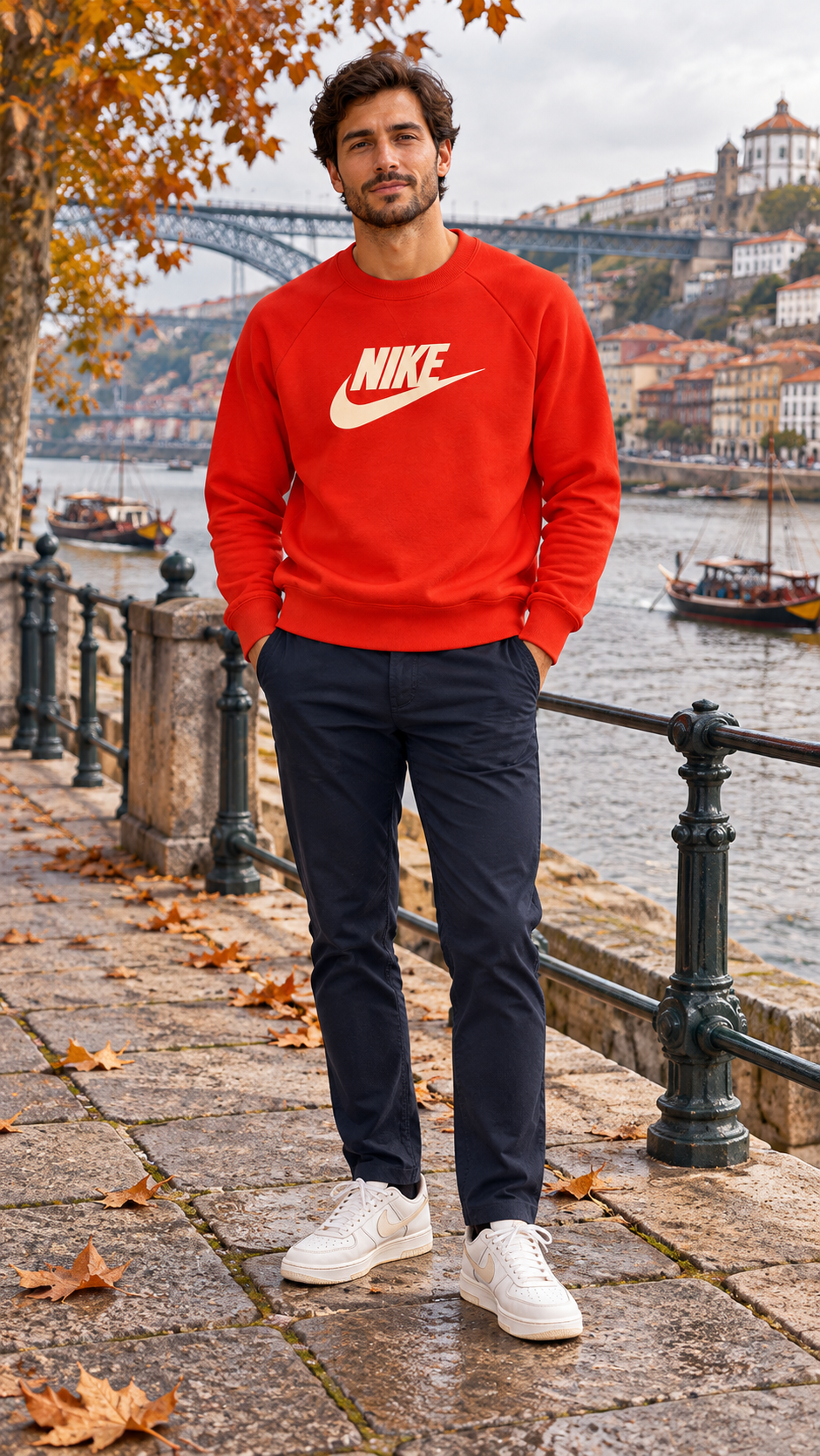 Nike Ανδρικό Φούτερ – Κόκκινο - XS
