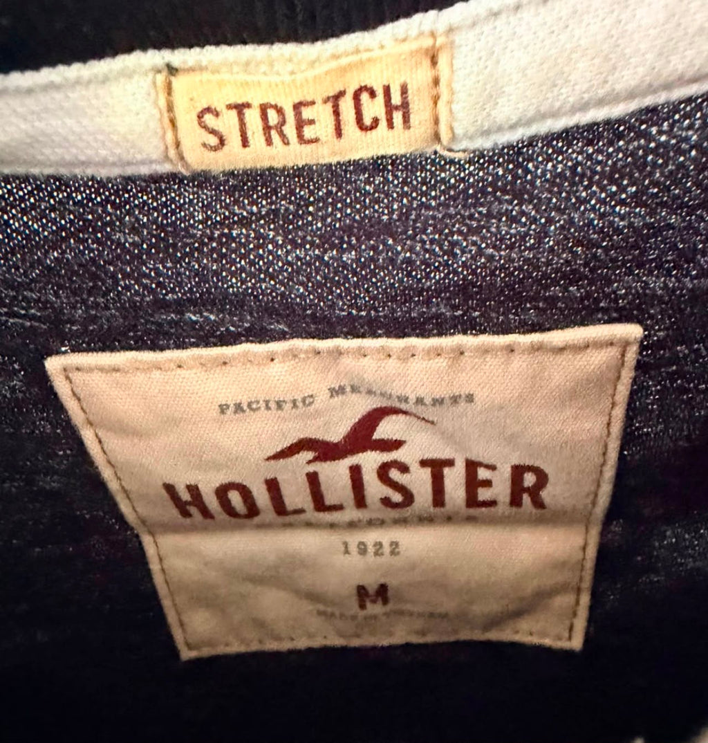 Hollister Ανδρικό Polo Μπλουζάκι Μαύρο Μελανζέ – M