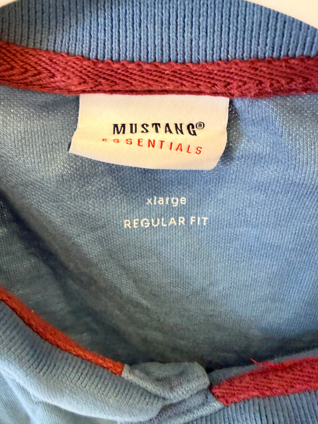Mustang Regular Fit Polo Shirt Γαλάζιο-XL