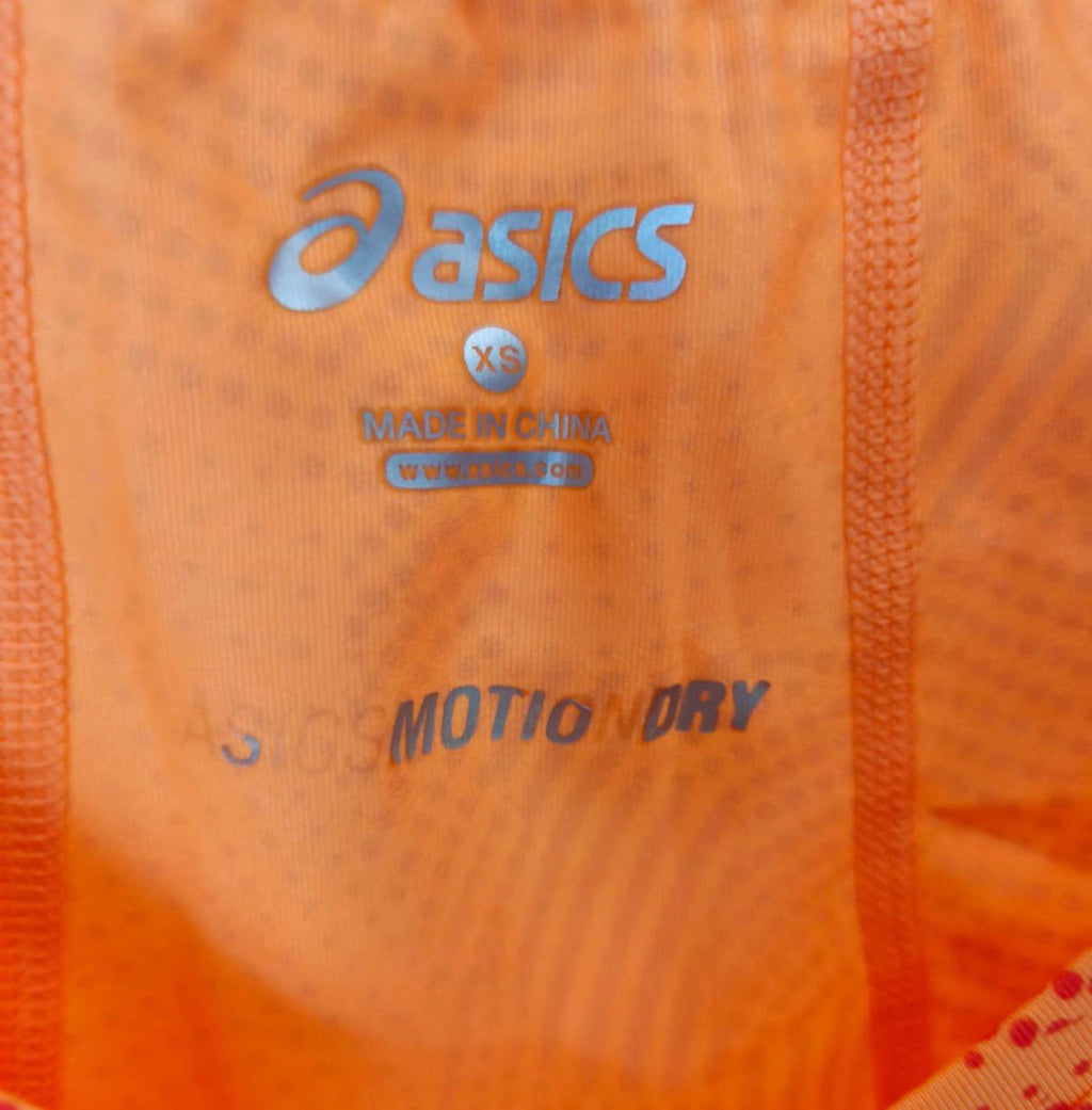 ASICS MotionDry Performance T-Shirt – Orange Print-XS