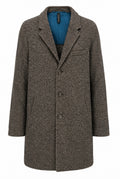 Liu Jo Uomo Wool Blend Coat – Brown Tweed-XL