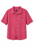 BOSS Red Check Short Sleeve Shirt-XXL
