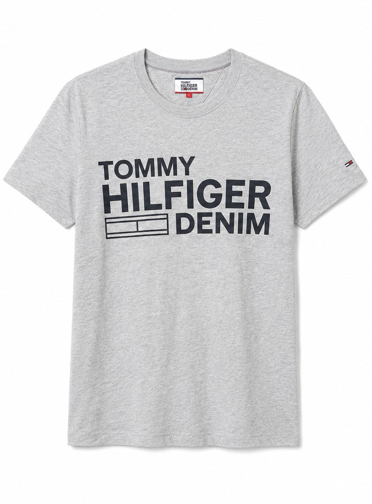 Tommy Hilfiger Denim Logo T-Shirt – Grey-S