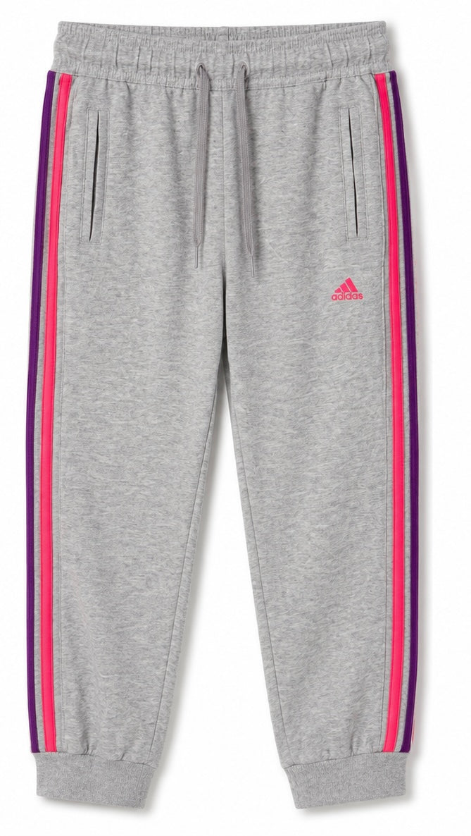 Adidas Γυναικείο Γκρι Παντελόνι Φόρμας με Ρίγες-2XS