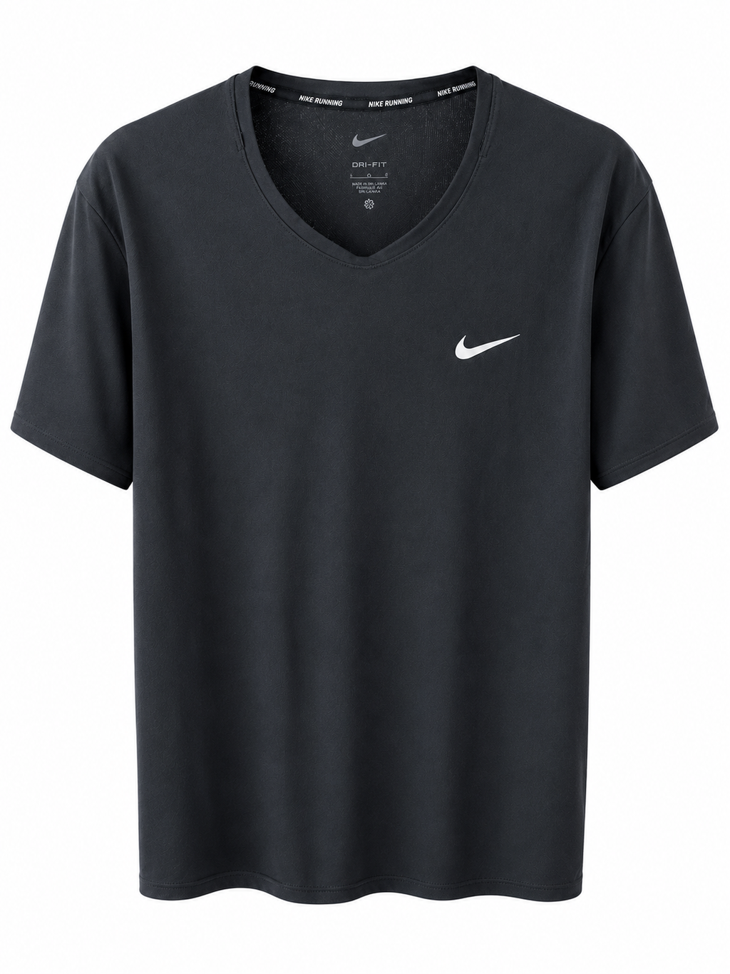Nike Dri-FIT Running T-Shirt Μαύρο-L