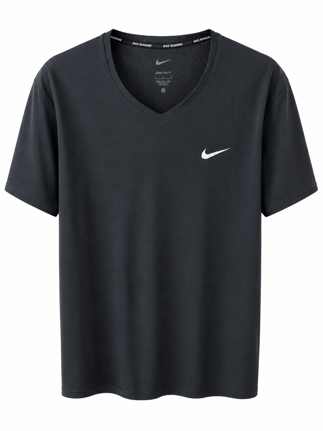 Nike Dri-FIT Running T-Shirt Μαύρο-L