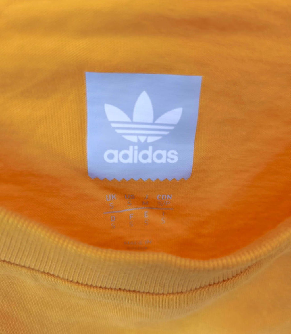 Adidas Originals Κίτρινο T-Shirt με 3 Ρίγες-S