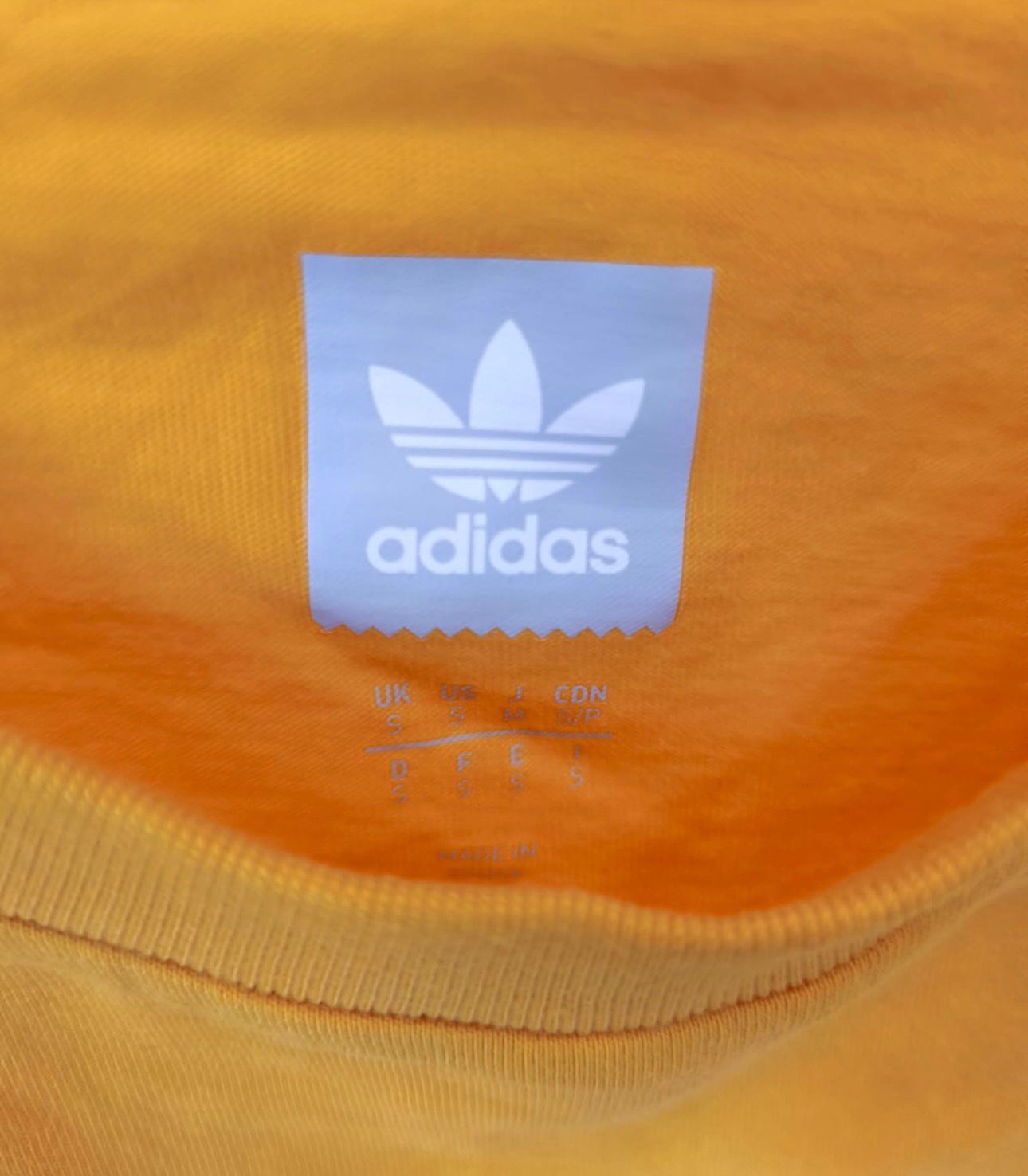Adidas Originals Κίτρινο T-Shirt με 3 Ρίγες-S