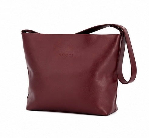 Gucci Leather Shoulder Bag – Burgundy