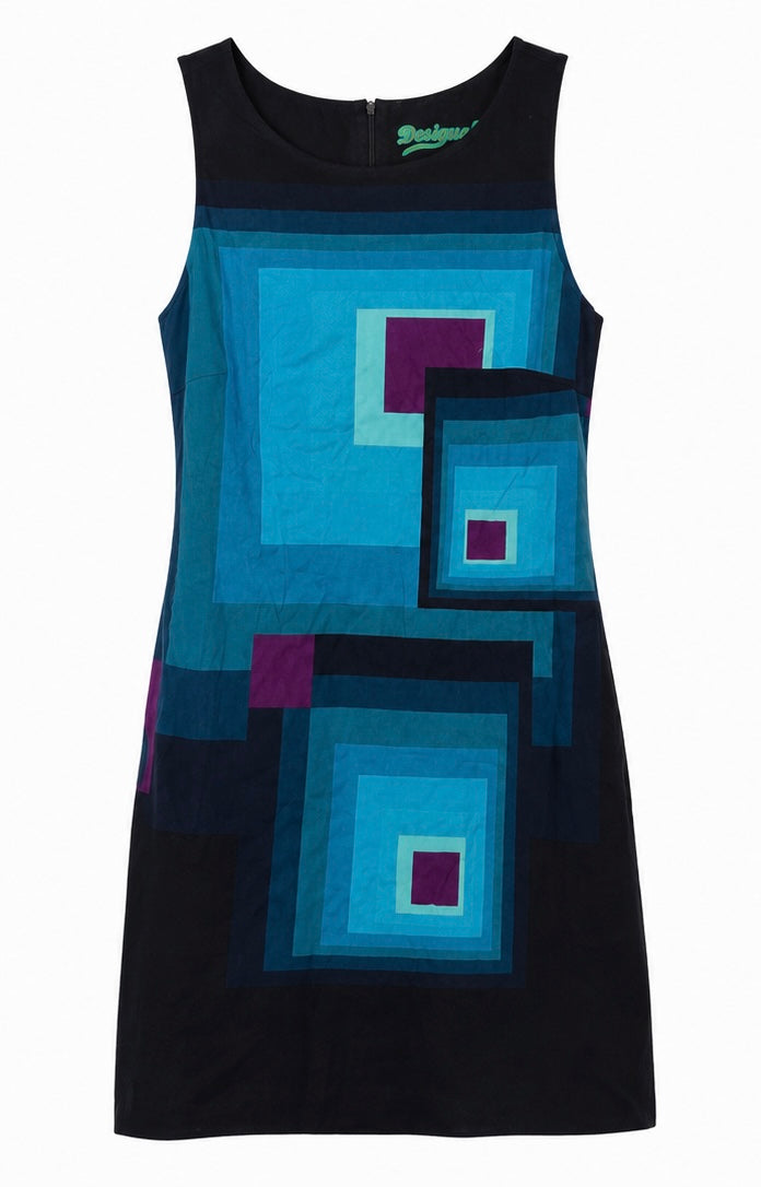 Desigual Γυναικείο Αμάνικο Φόρεμα με Geometric Print-M