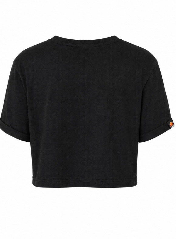 Ellesse Μαύρο Crop T-Shirt Γυναικείο-M