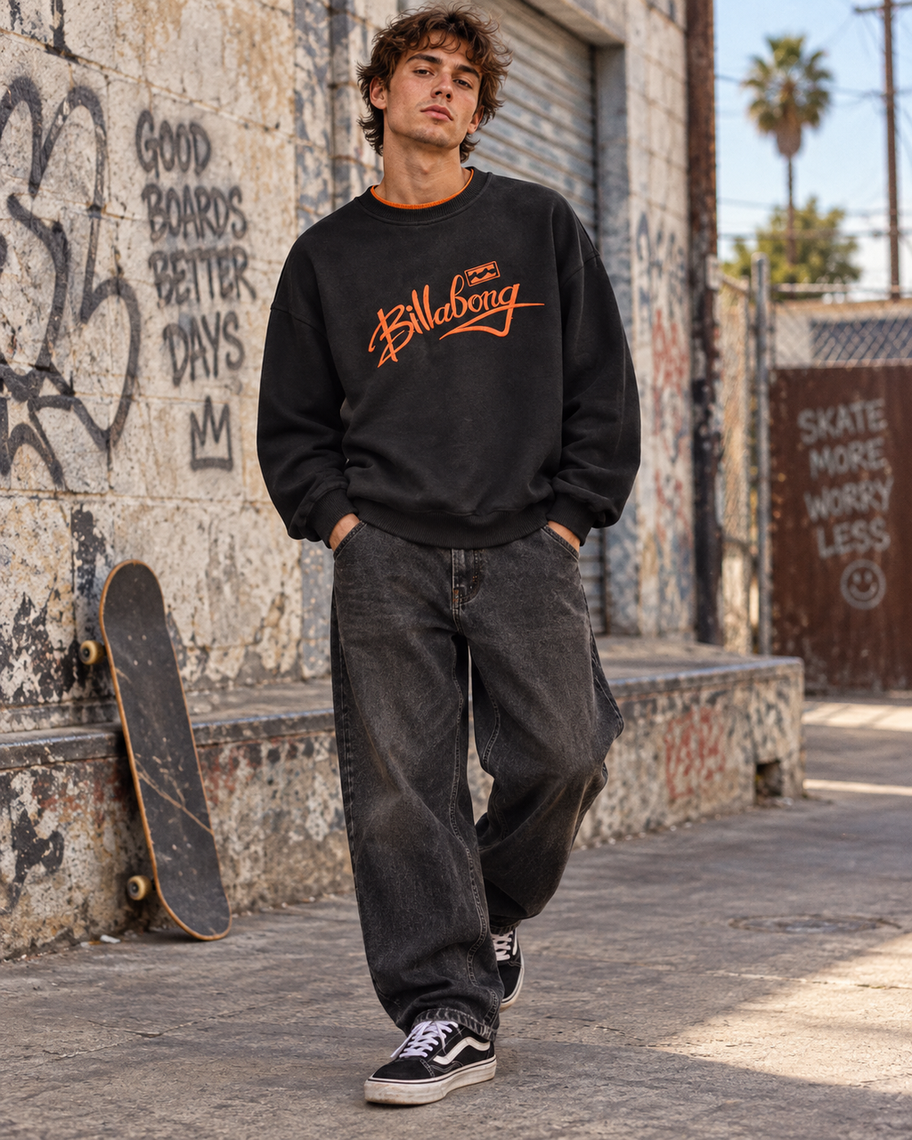 Billabong Ανδρικό Φούτερ Μαύρο – XL