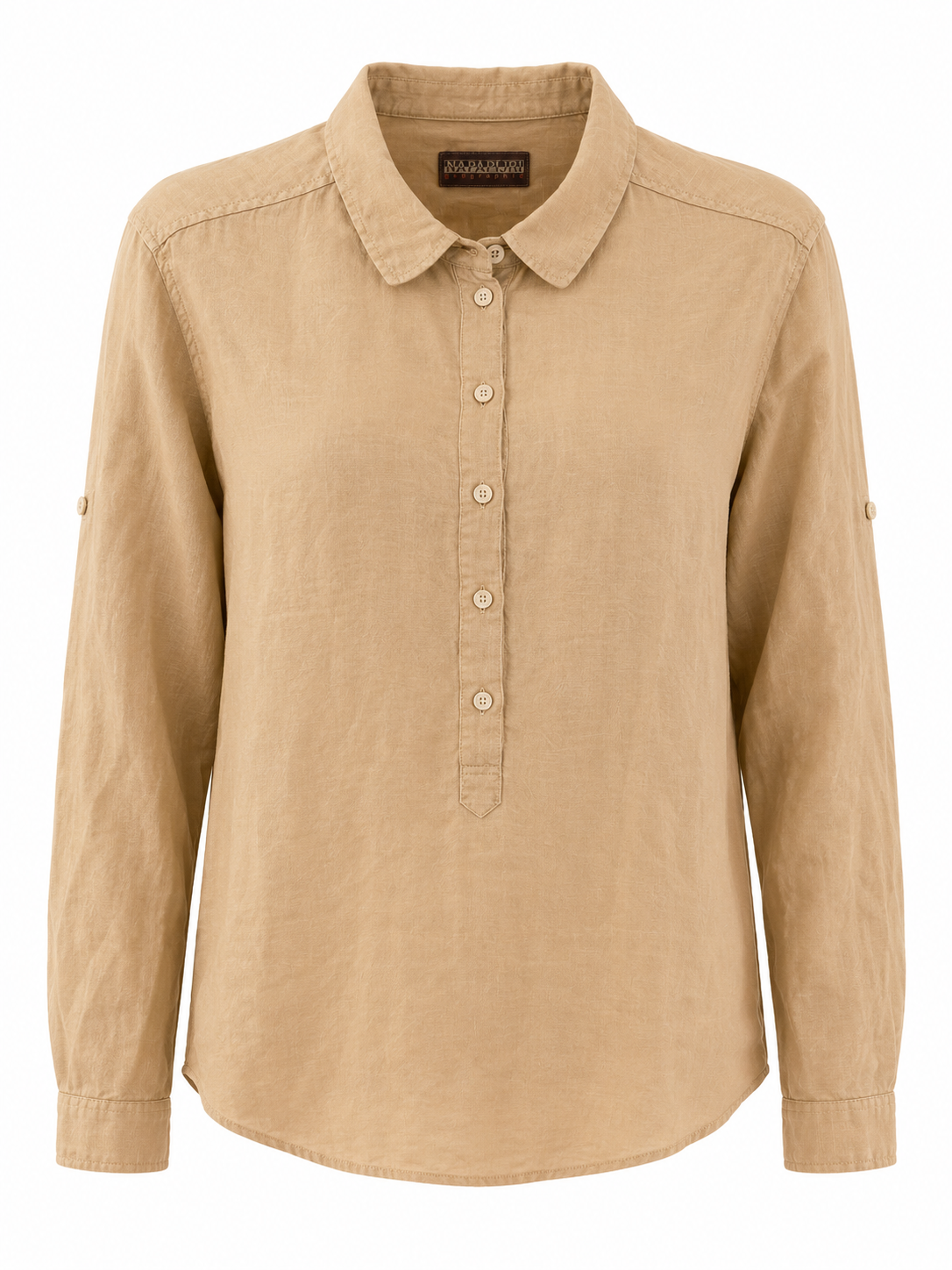 Napapijri Linen Shirt Beige-L