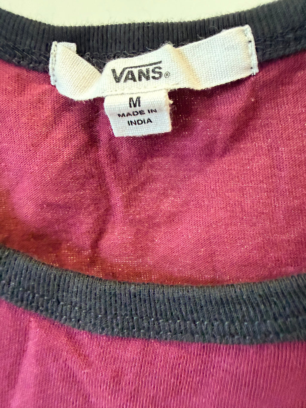 Vans Burgundy Ringer T-Shirt-M