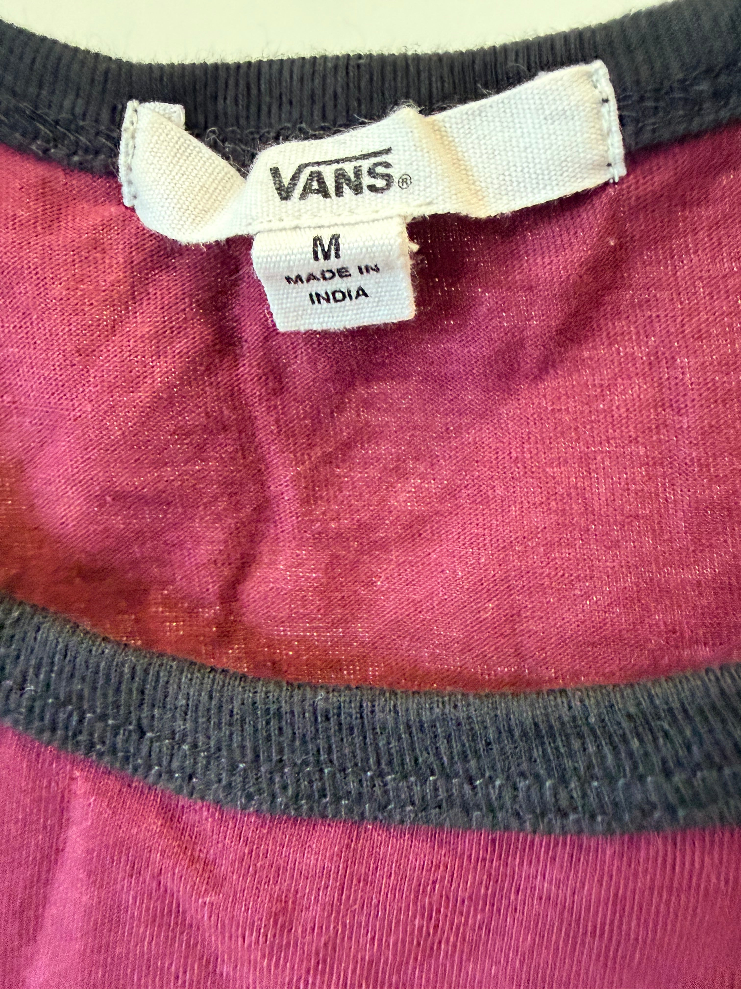 Vans Burgundy Ringer T-Shirt-M