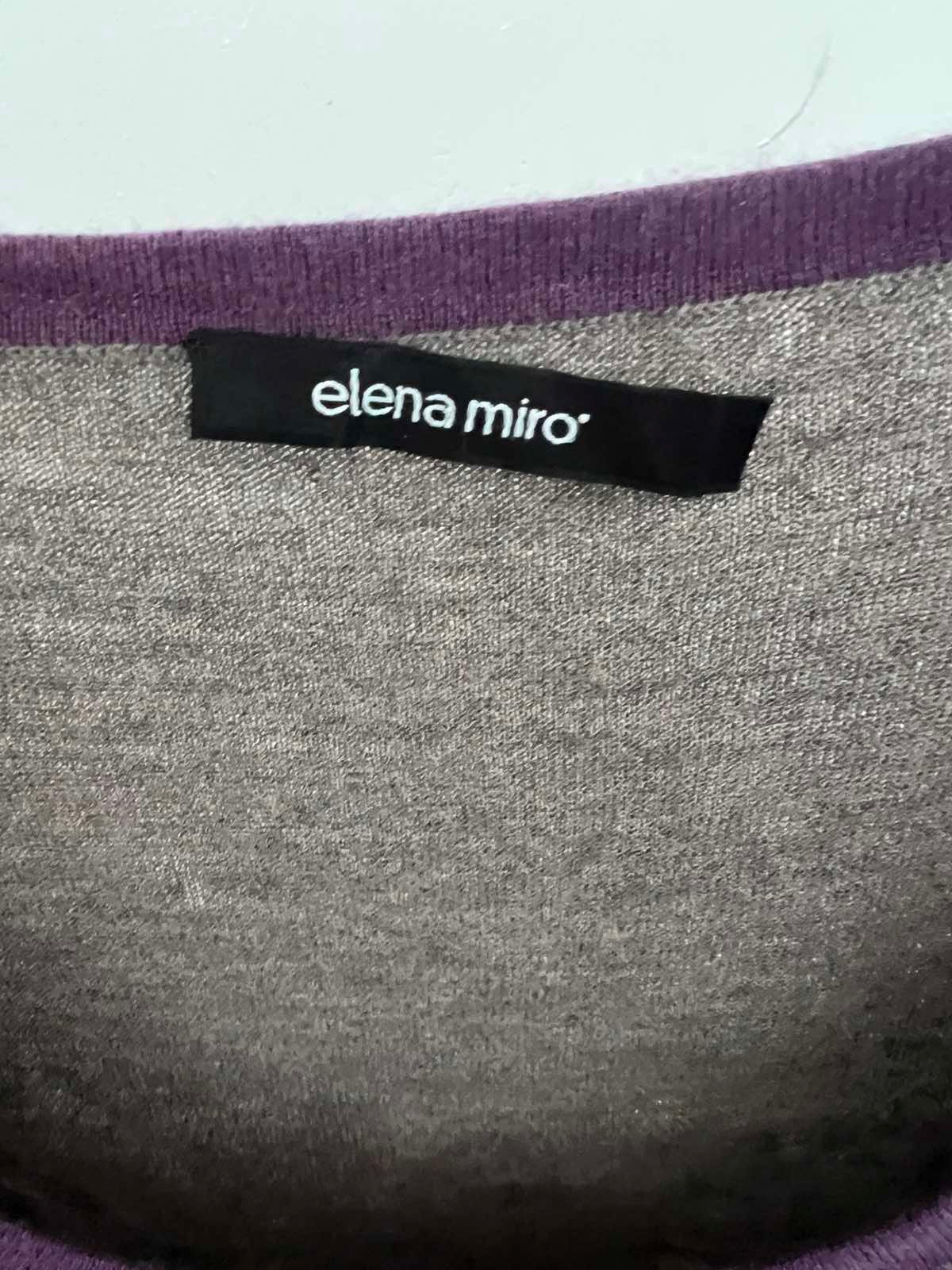 Elena Mirò Γυναικεία Πλεκτή Μπλούζα – Γκρι / Μωβ-L