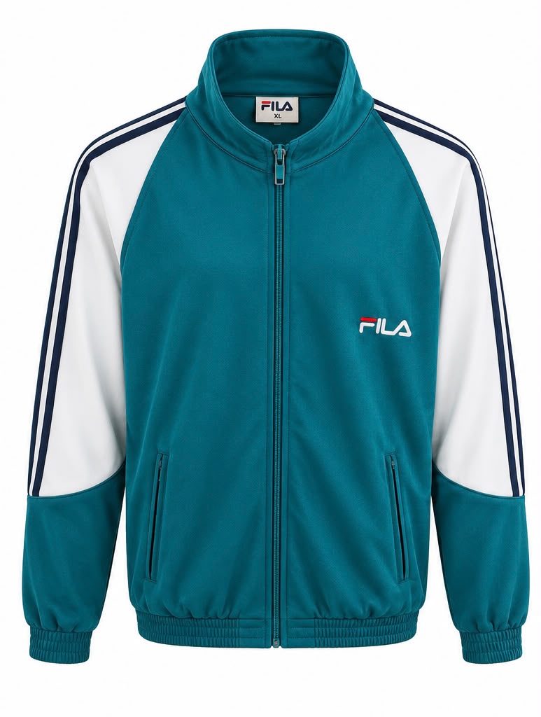 Fila Ανδρική Ζακέτα Τιρκουάζ - XL