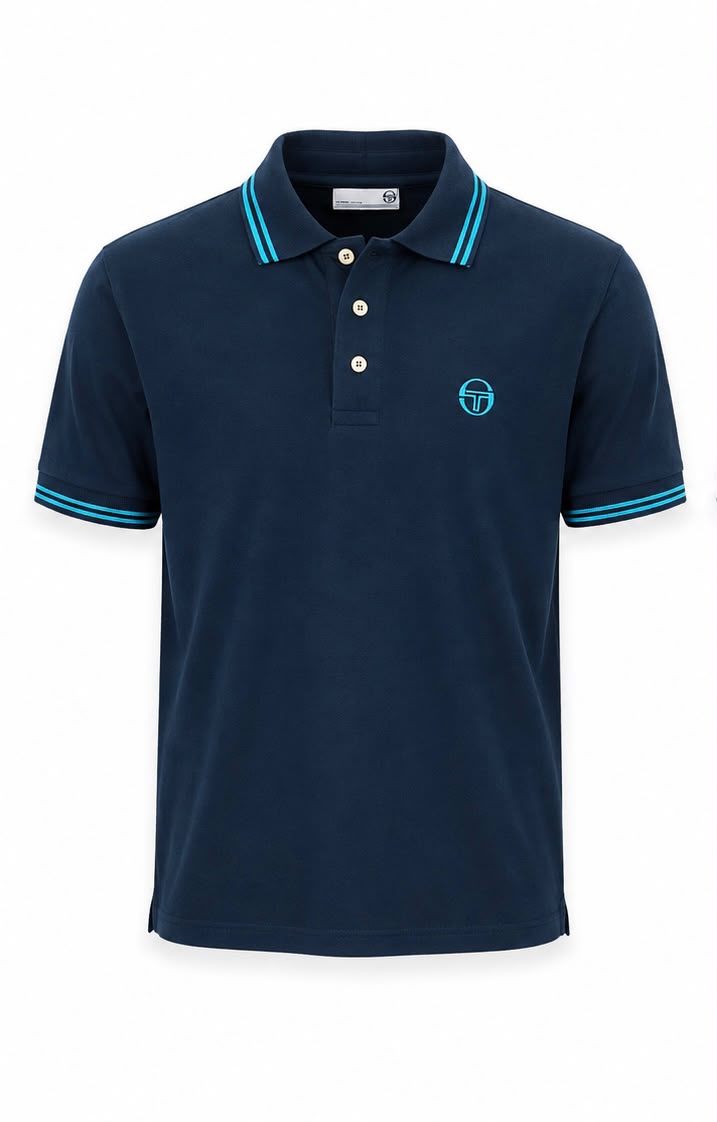 Sergio Tacchini Ανδρικό Polo Μπλουζάκι – Navy Μπλε-L