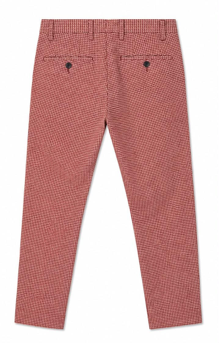Ermano Check Trousers – Red/White-L