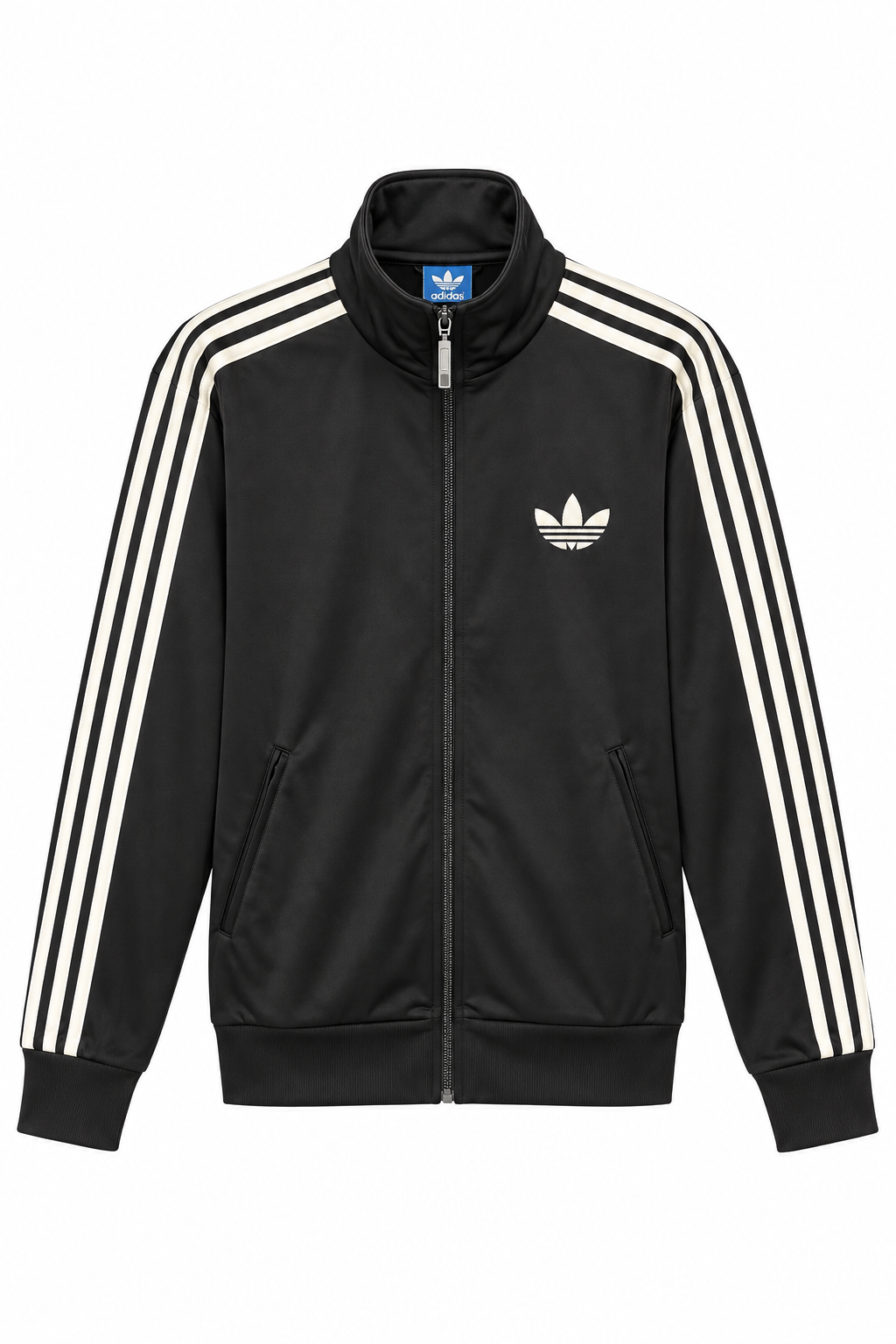 Adidas Originals Ανδρική Ζακέτα με Φερμουάρ και 3 Ρίγες – Μαύρο – S